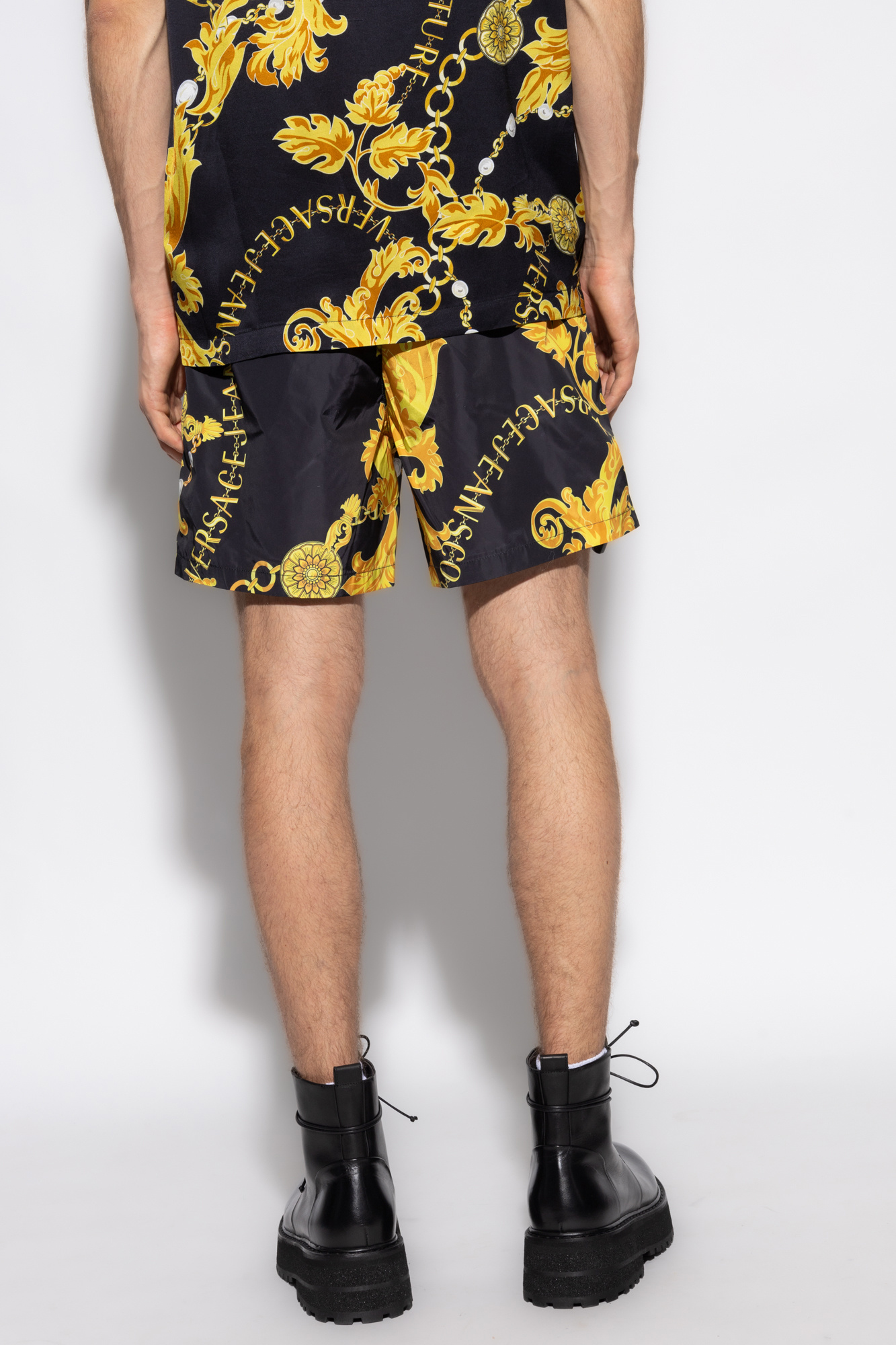ショートパンツ VERSACE JEANS CYCLING SHORTS WITH LOGO (78HAC1A6 J0223899) Cycling shorts with logoed elastic - VERSACE JEANS COUTURE